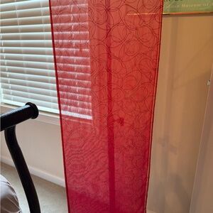 Coach Red Sheer Decorative Scarf with Subtle C Motif